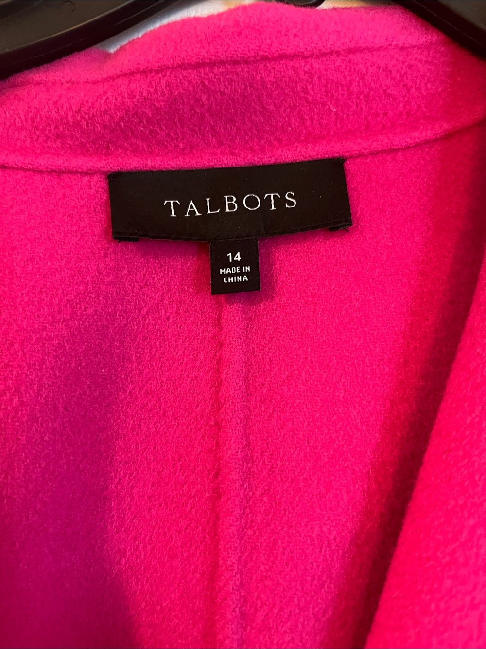 Talbots Bright Pink Wool-Blend Notch Collar Boxy Blazer - Picture 2 of 5